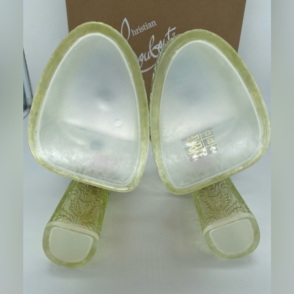 Rare Christian Louboutin Yazefine Platform Metallic Embellished Sandals. Sz37.5 - Picture 15 of 16